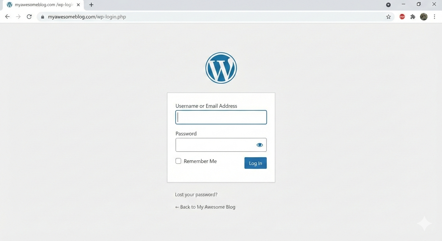 Logging in to the WordPress Dashboard