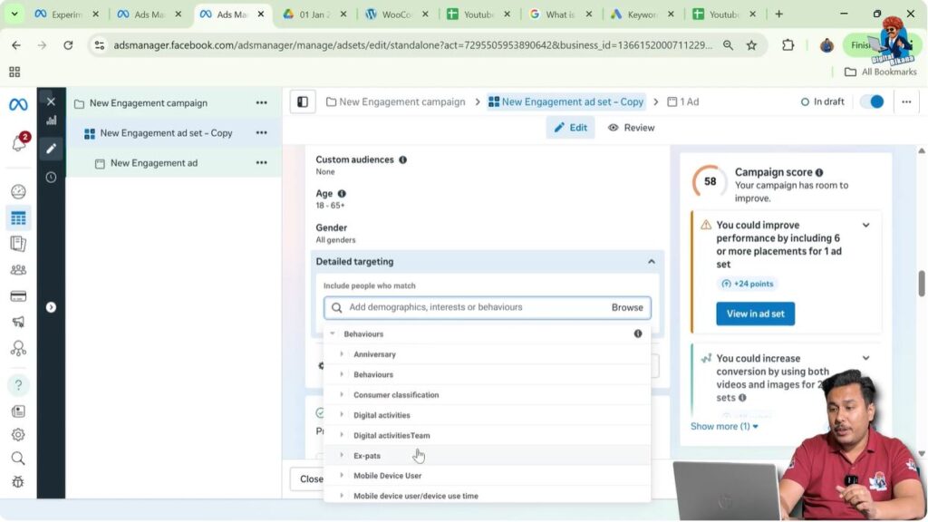 Behavior targeting based on digital activity and devices in Meta Ads