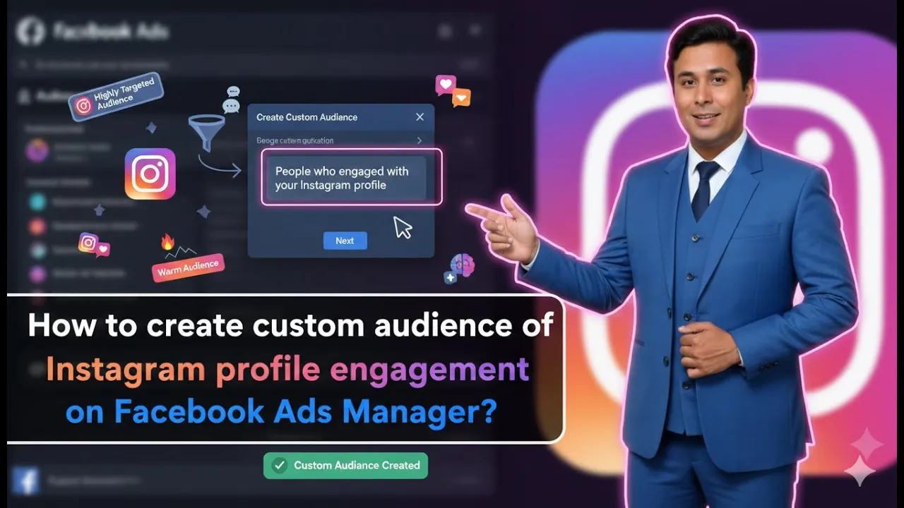 How to Create Instagram Profile Engagement Custom Audience in Facebook Ads?