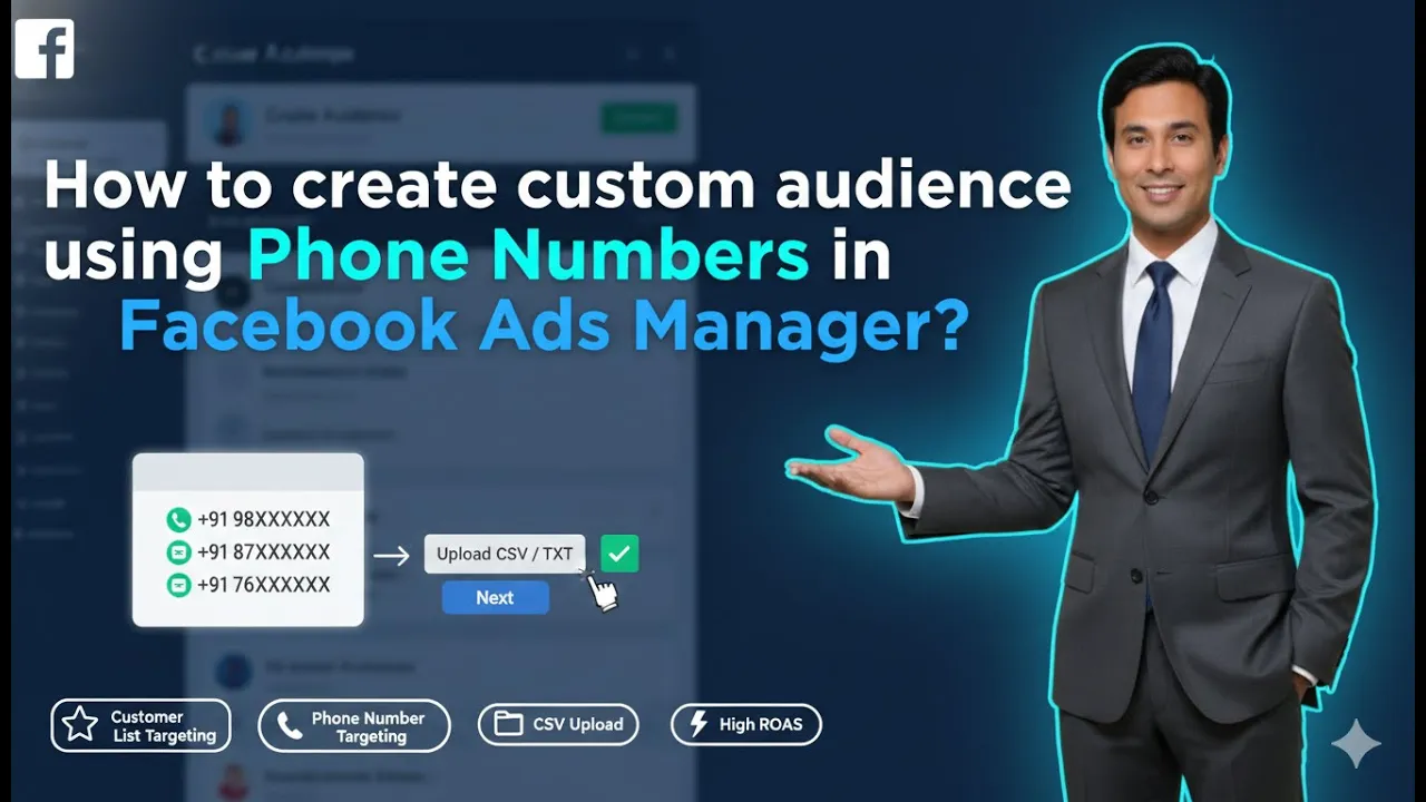 In this article we are going to discuss about How to create custom audience using Phone Numbers in Facebook Ads Manager