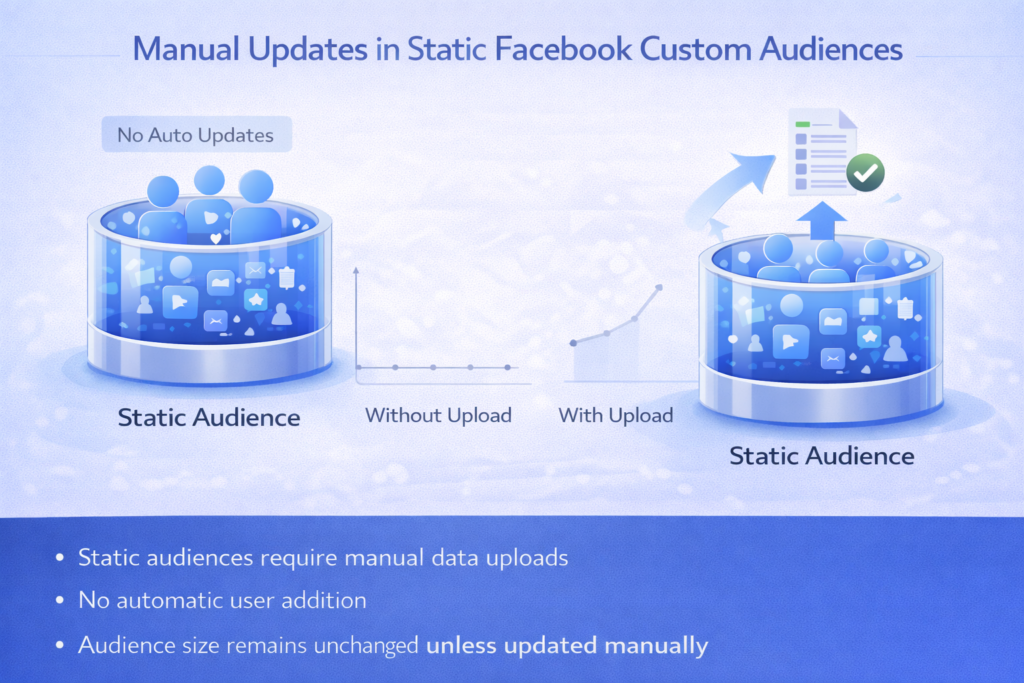 Manually uploading email or phone number list to create static custom audience