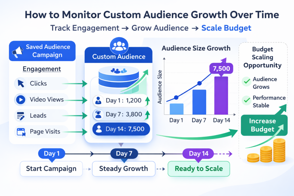 Custom audience size increasing day by day in Facebook Ads Manager