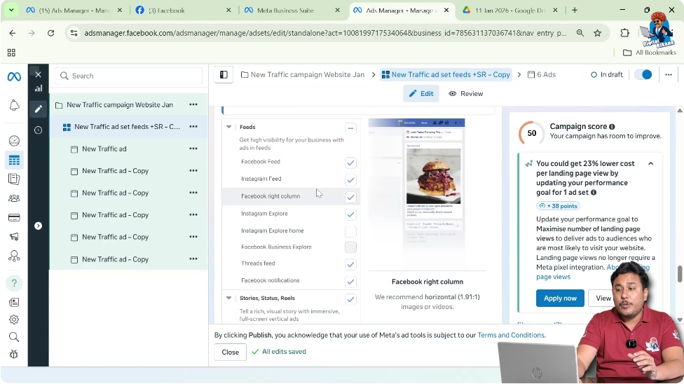 Placement Performance Based on Advertiser Experience