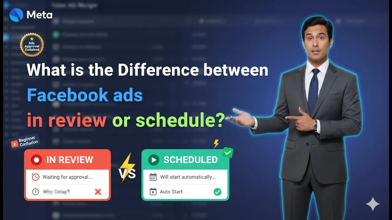 Difference between Facebook Ads in Review or Schedule
