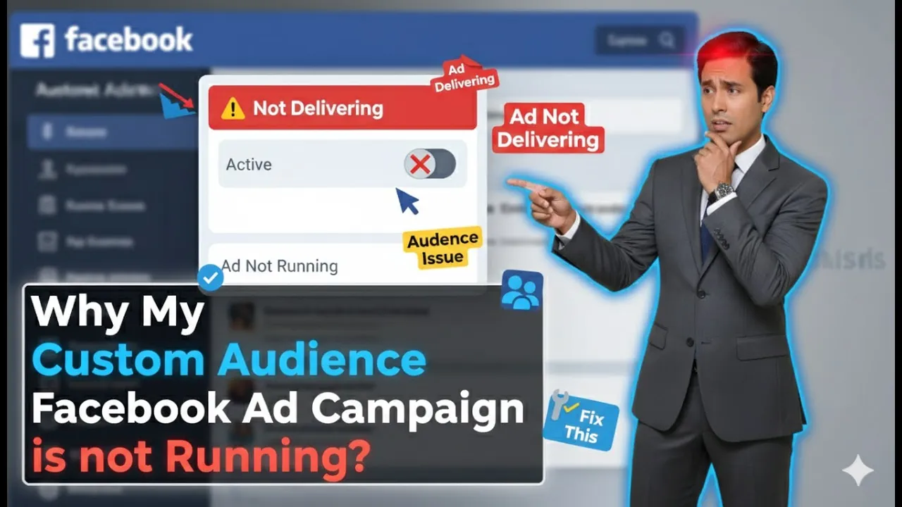 Why My Custom Audience Facebook Ad is not Running?