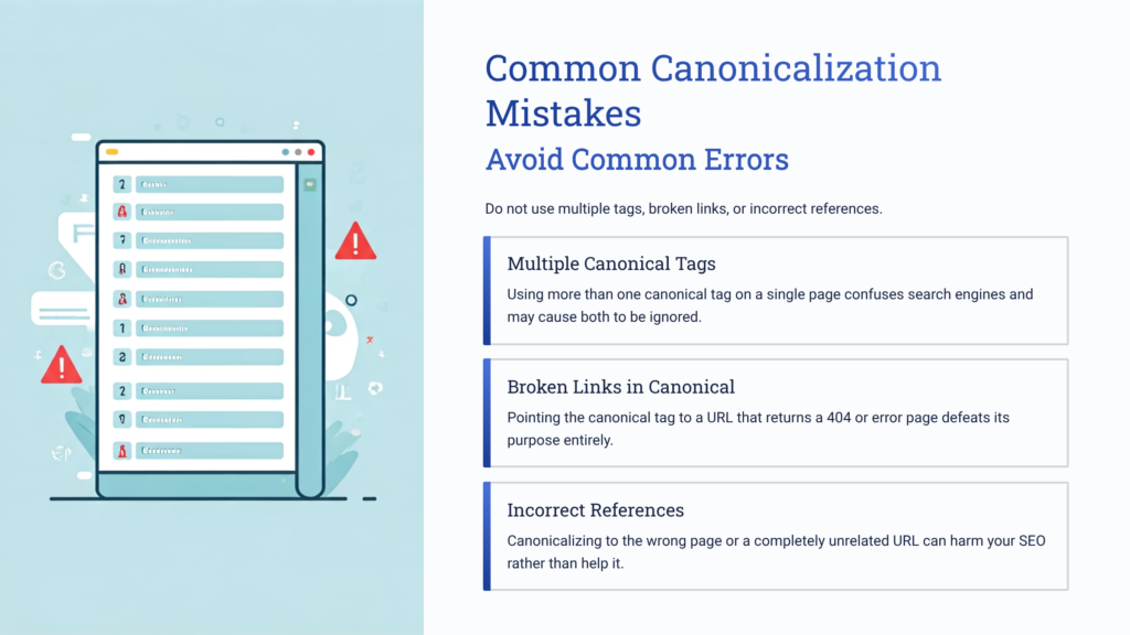 Common Canonicalization Mistakes