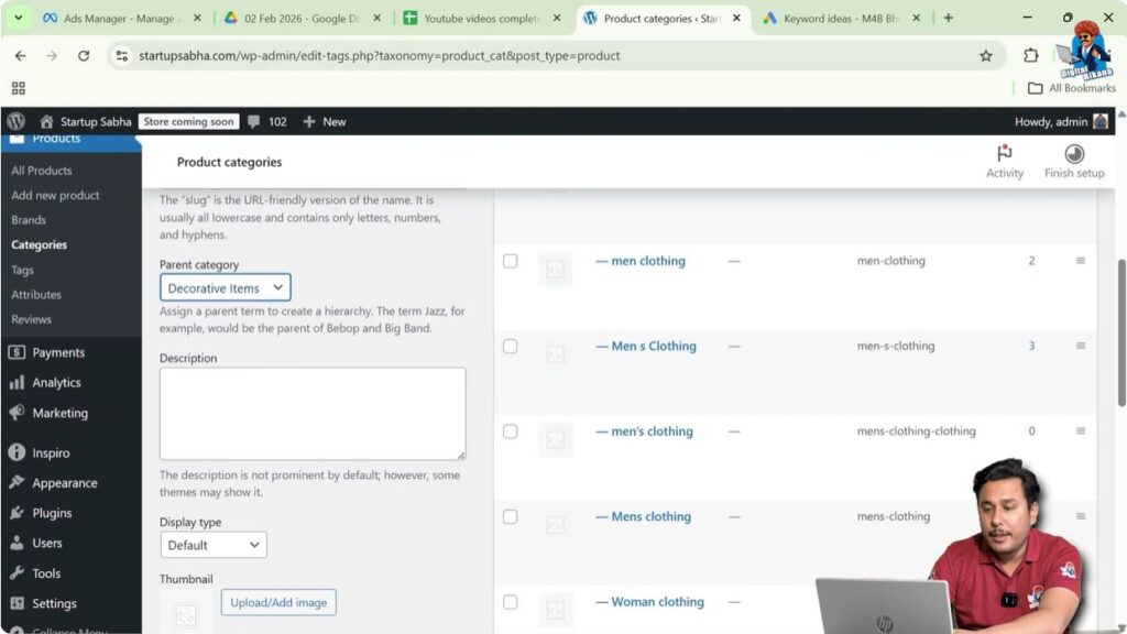Create Subcategory