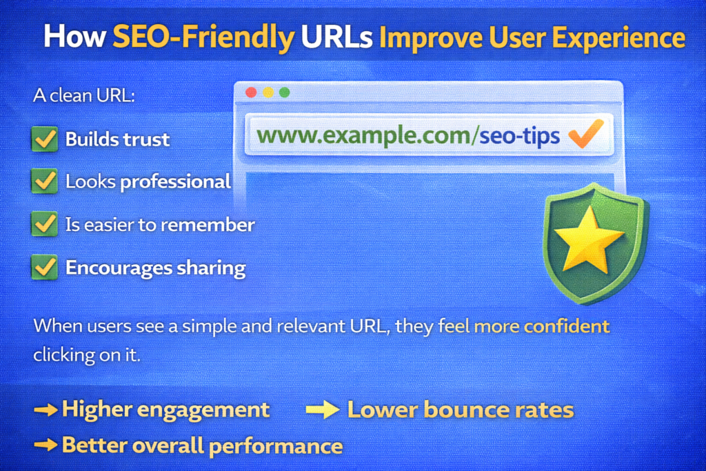 User clicking clean readable URL in search results