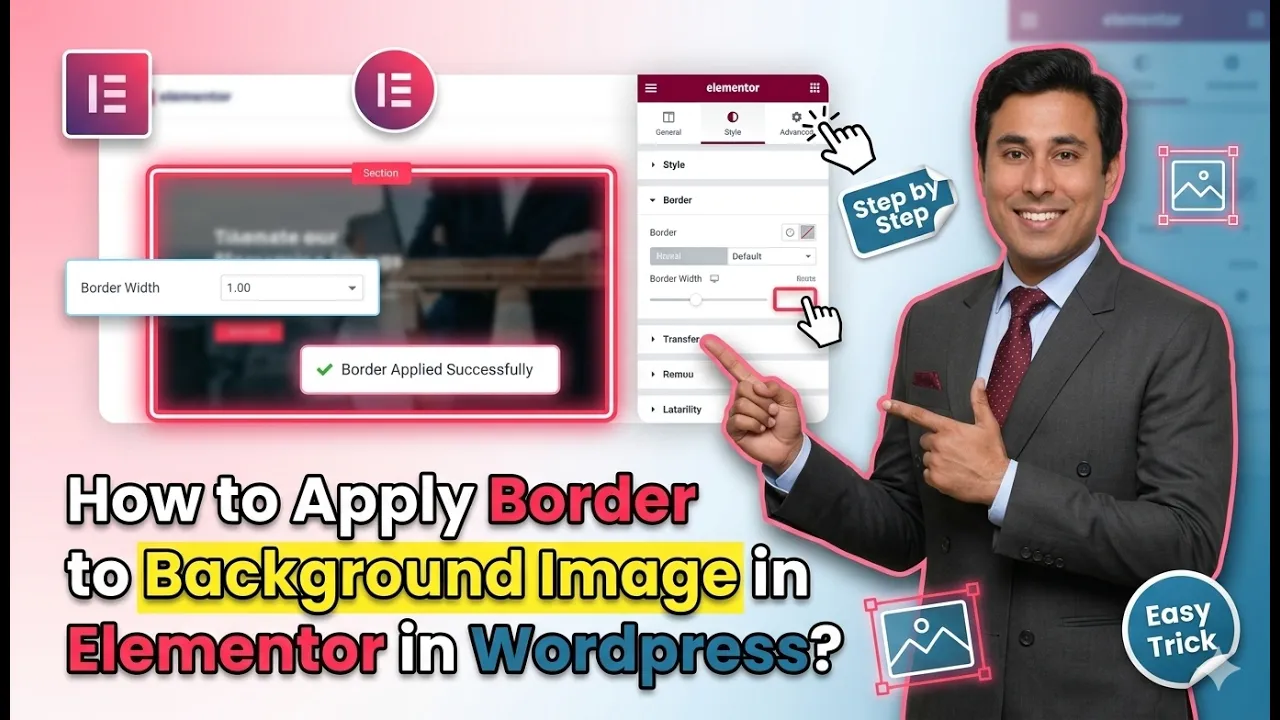 How to Apply Border to Background Image in Elementor in WordPress?