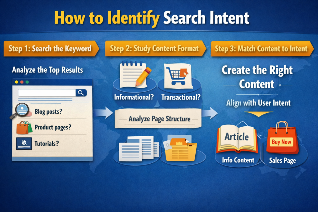 Analyzing Google search results to determine keyword intent