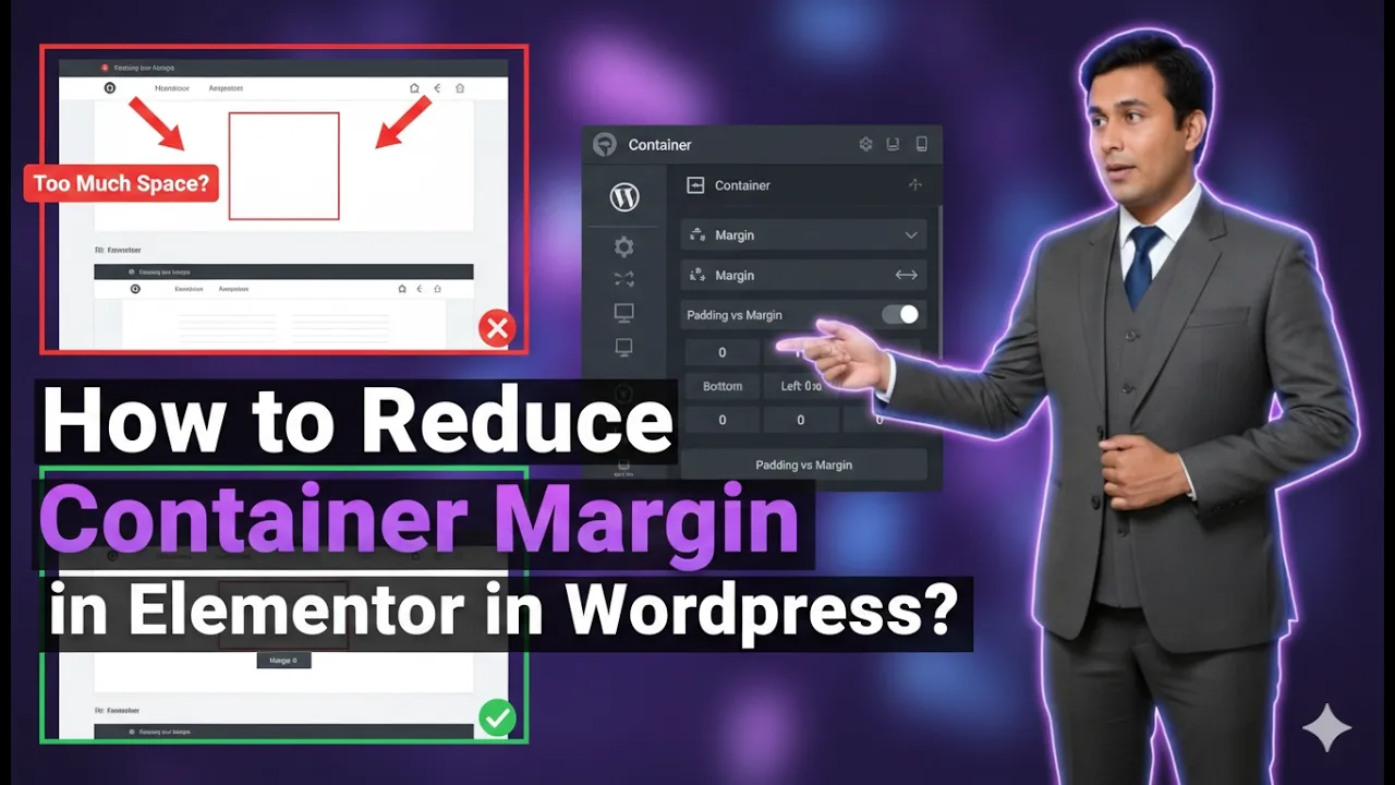 How to Reduce Container Margin in Elementor in WordPress?