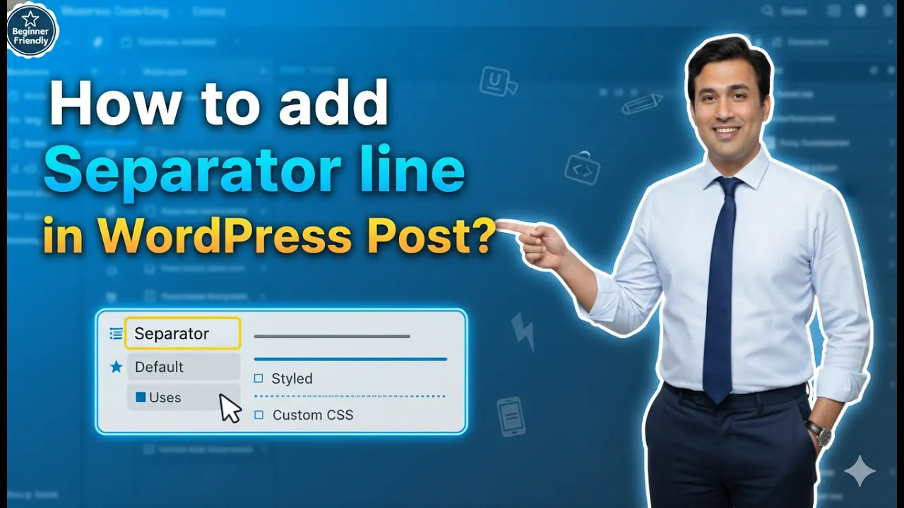 How to Add Separator Line in a WordPress Blog Post?