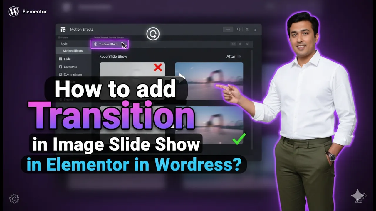 How to add Transition in Image Slide Show in Elementor?
