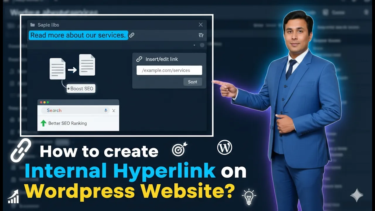 In this article we are going to discuss about How to create Internal Hyperlink on Wordpress Website
