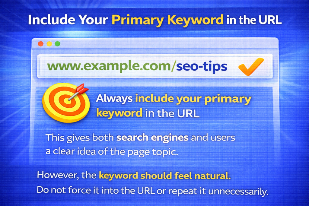 Include Your Primary Keyword in the URL