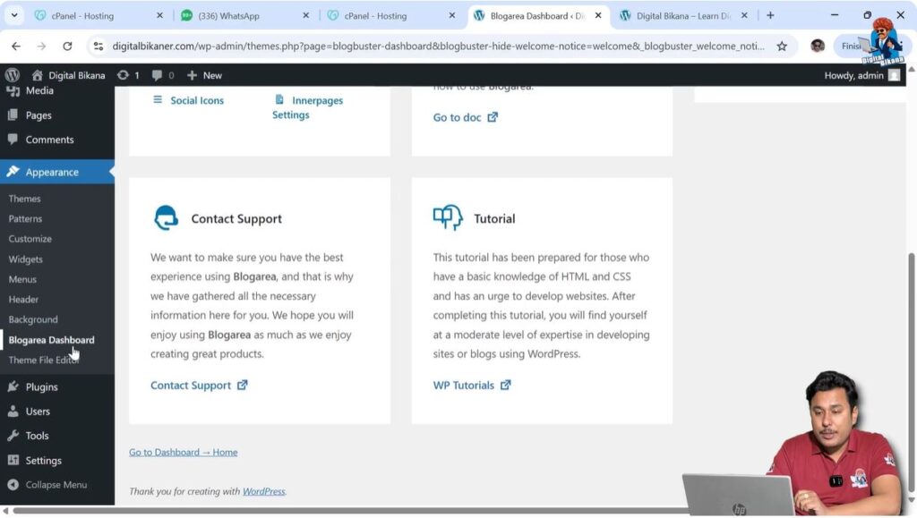 Installing required plugin for WordPress theme