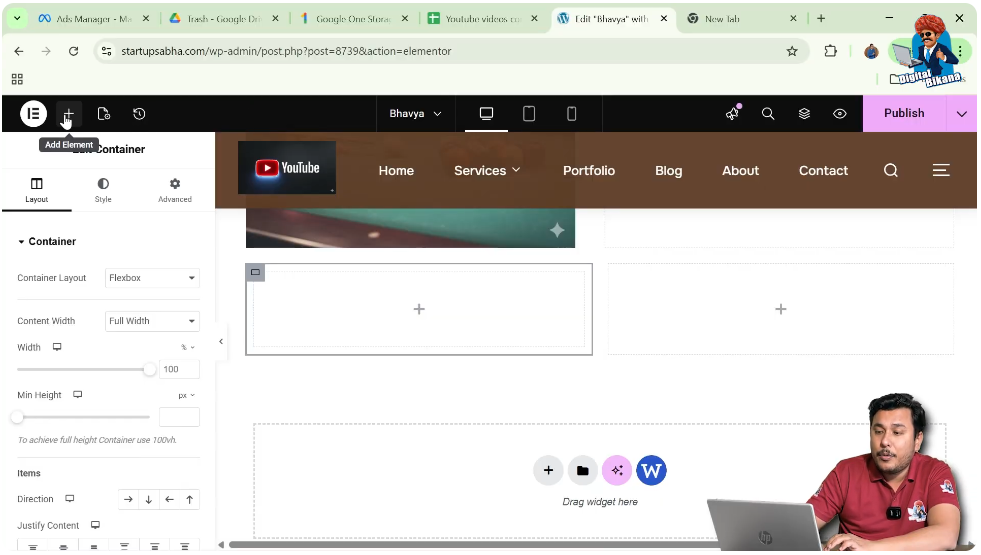 Open Widget Panel