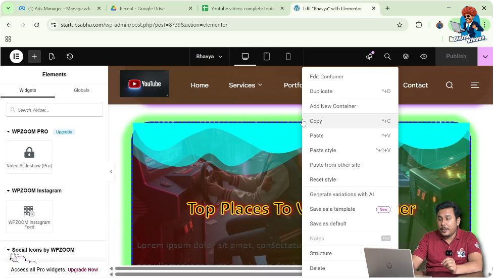 Right Click on Icon